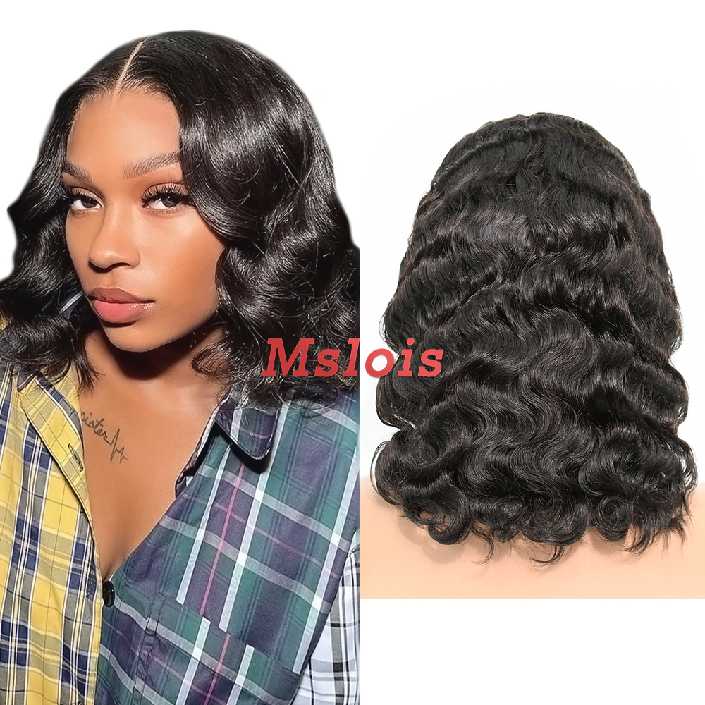 Ocean Wave Natural Color Transparent Lace 13X4 Bob Wig