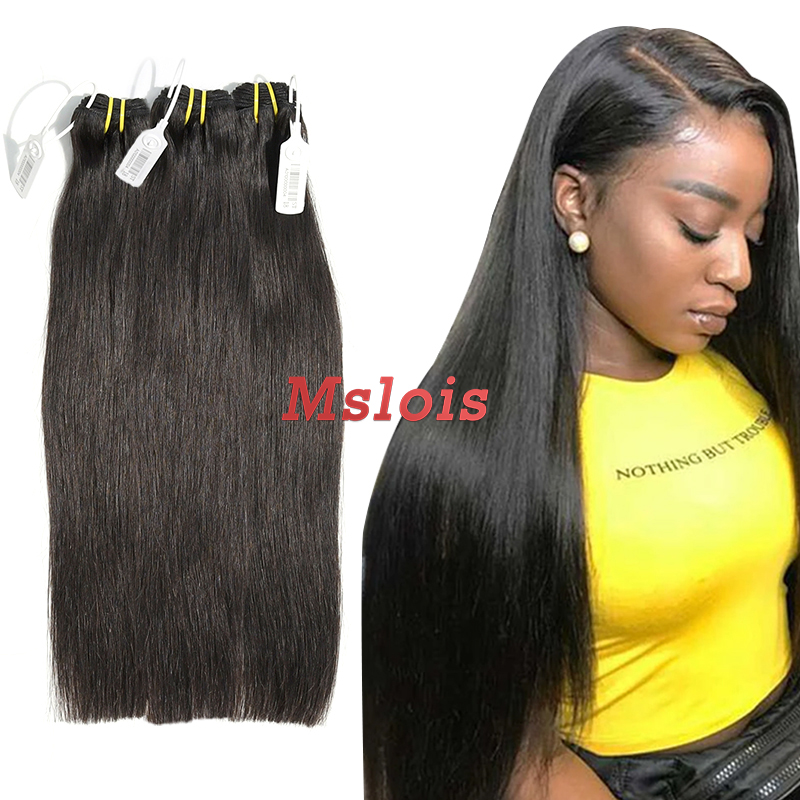 #1b Indian Raw Human Hair Weft Straight