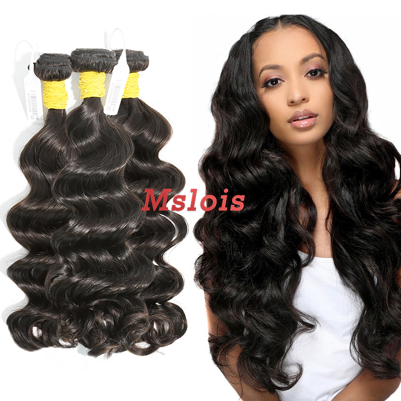 #1b Indian Raw Human Hair Weft ocean wave