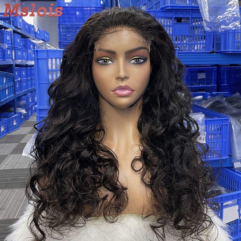 #1b Brazilian Raw Human Hair 5x5 closure wig loose wave