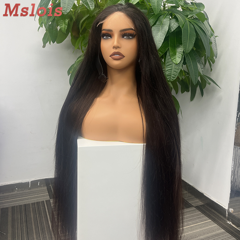 Natural #1b Brazilian Virgin Human Hair 5×5 closure wig Straight