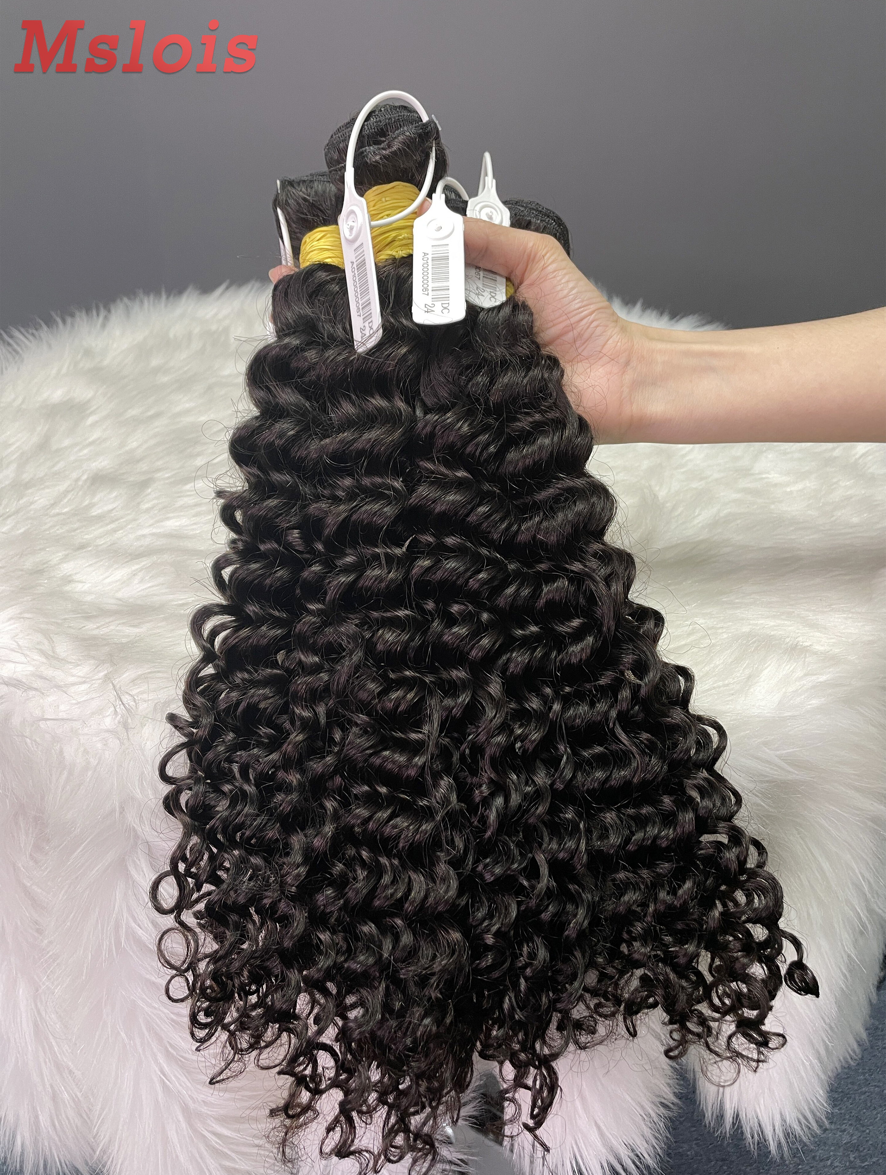 Raw Deep Curly Hair Bundle 22 24 26Inch Free Shipping