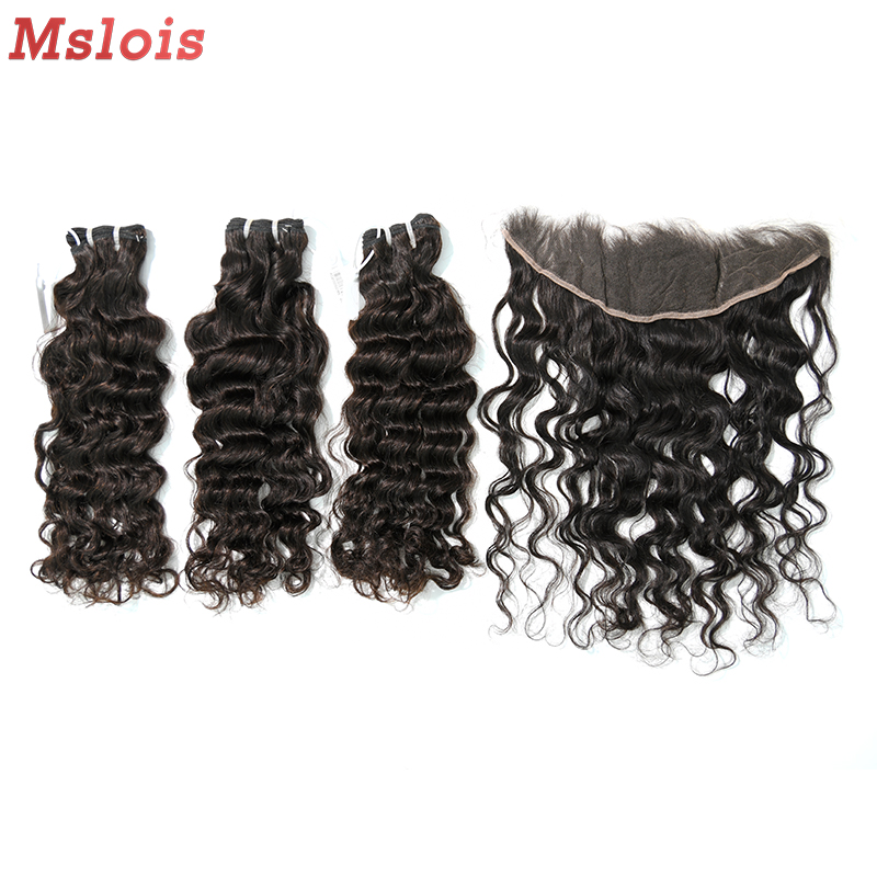 Virgin Indian Wave 12 14 16 Inch And 13x4 HD Lace 14 Inch  Free Shipping