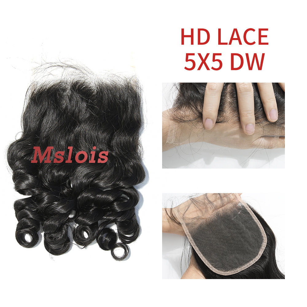 HD Lace Virgin Human Hair Deep Wave 5×5 Lace Closure