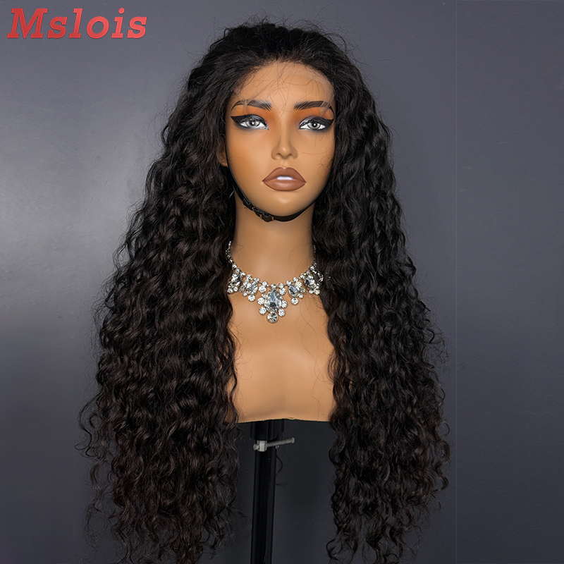 Natural #1b Brazilian Virgin Human Hair 4x4 closure wig indian curly